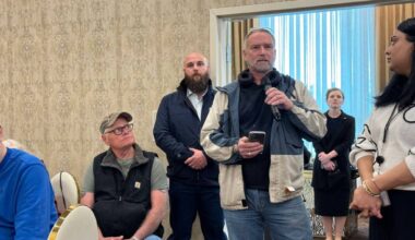 Members of the public had a chance to ask questions and share feedback with Fraser Health leadership at the health authority&rsquo;s public board meeting in Mission on Wednesday (April 22). (Dillon White/Mission Record)