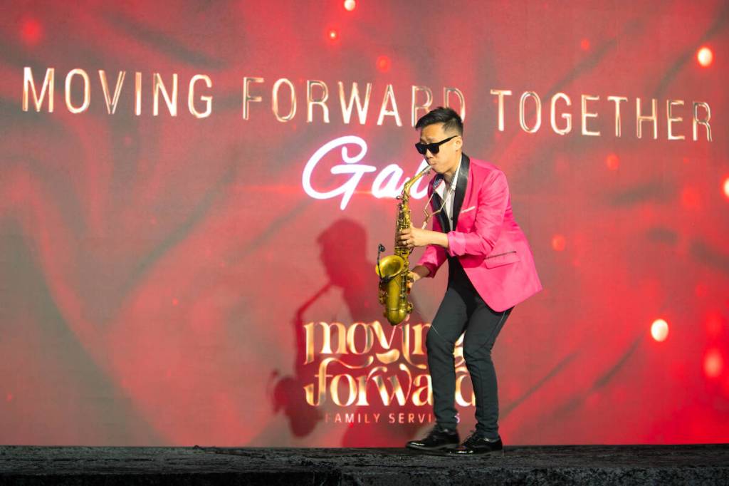 Saxophone player at the Moving Forward Together Gala at Crown Palace Banquet Hall in Surrey on April 10, 2026. (Contributed to Surrey Now-Leader)