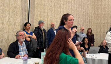 Members of the public had a chance to ask questions and share feedback with Fraser Health leadership at the health authority&rsquo;s public board meeting in Mission on Wednesday (April 22). (Dillon White/Mission Record)