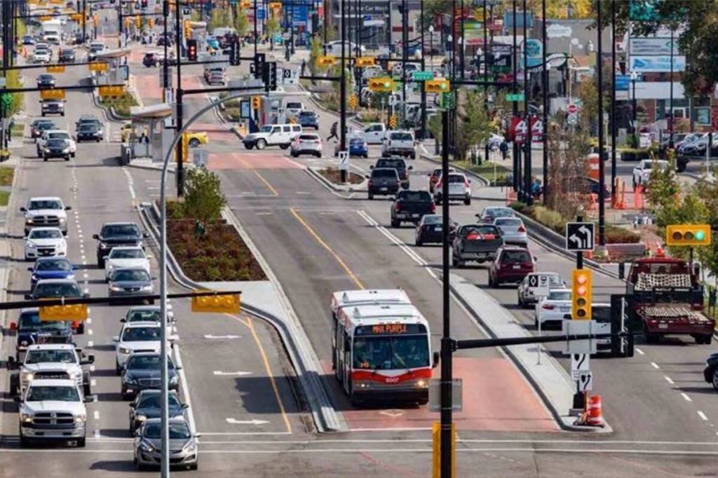 A view of Calgary&rsquo;s BRT. (Image: Surrey.ca)