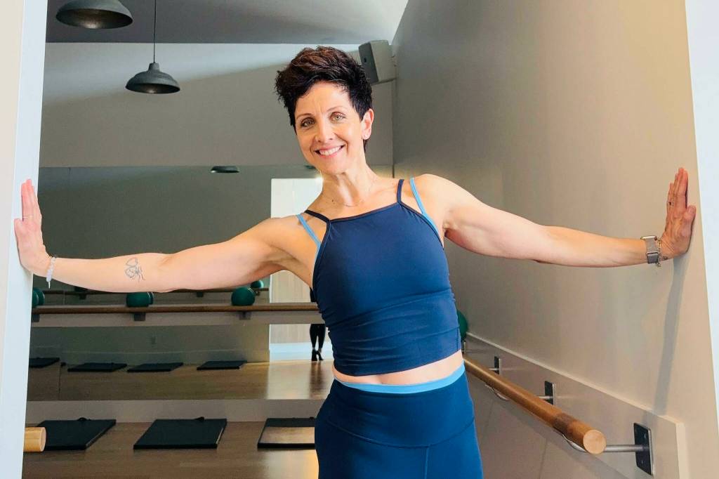 Susan Scarlett opened Barre Fitness in South Surrey&rsquo;s Grandview Corners a decade ago, sharing a practice that she says &lsquo;brought me back that connection to myself.&rsquo; (Contributed to Peace Arch News)