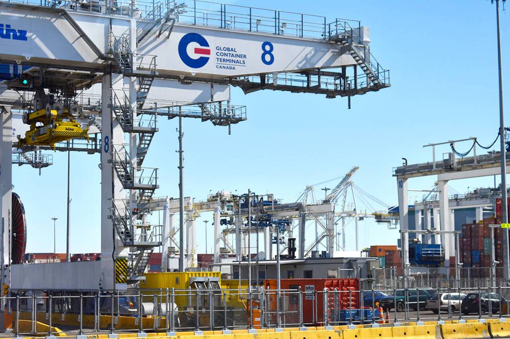 Deltaport operator Global Container Terminals has entered into a memorandum of understanding with the Vancouver Fraser Port Authority to explore a partnership to advance the latter&rsquo;s Roberts Bank Terminal 2 project. As part of the deal, GCT is withdrawing its application to the federal government&rsquo;s Major Project Office for the competing Deltaport Berth 4 expansion project. (Grace Kennedy/North Delta Reporter file photo)