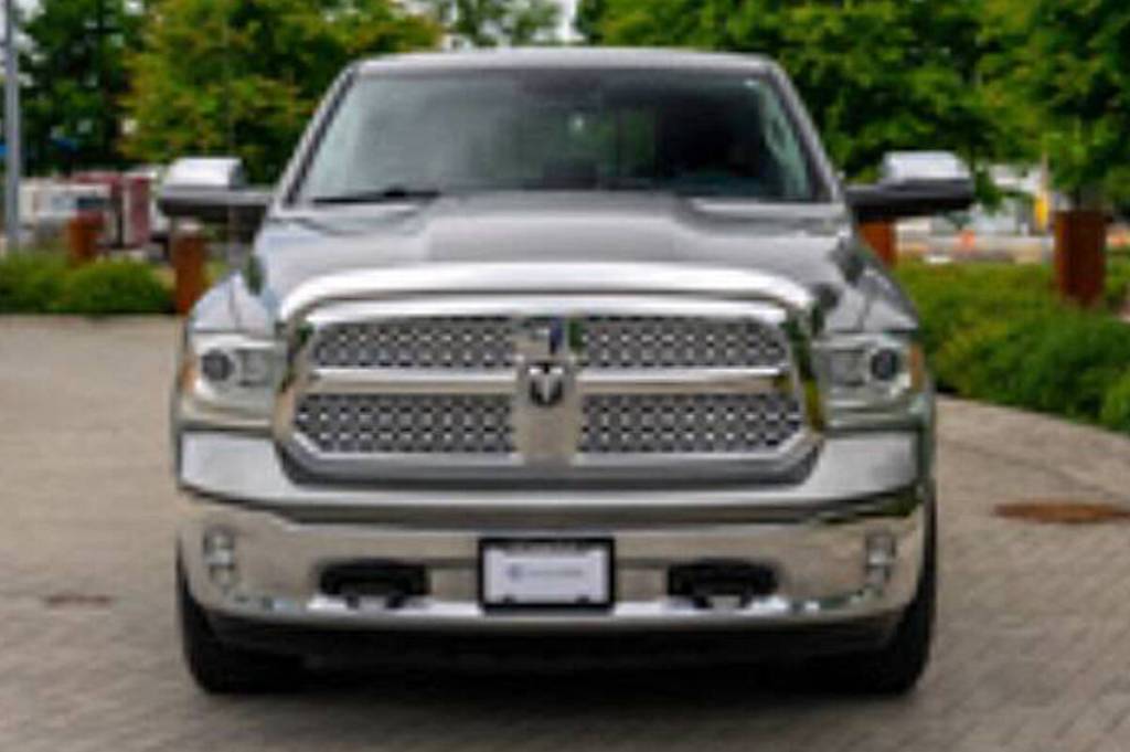This grey 2013 Dodge Ram 1500 was stolen from Maple Ridge last year, and police believe it was used in a kidnapping in Richmond. (Special to The News)