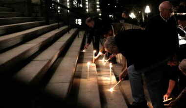 Current and former elected officials, other dignitaries and community members gathered at the B.C. legislature on Feb. 11 to mourn those who lost their lives in the Tumbler Ridge shooting. (Bailey Seymour/Victoria News)
