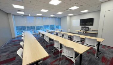 A fourth-floor classroom in the new Western Community College campus in Surrey at City Centre 4 tower. The college is playing host to the 2026 IDGI BC Conference on April 30 and May 1. (Tom Zillich/Surrey Now-Leader)