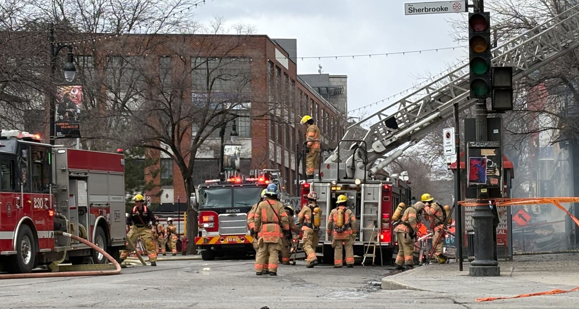 Fire at vacant building in downtown Montreal
