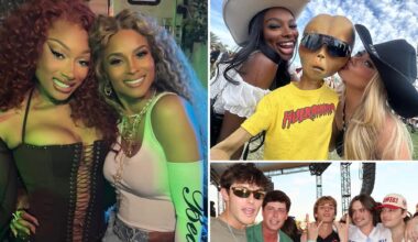 Famous Besties at Coachella ... Desert Vibes With the Hottest Tribes!