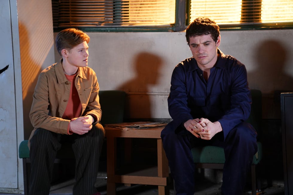 embargo 14042026ro hutchinson and rex gallagher in hollyoaks