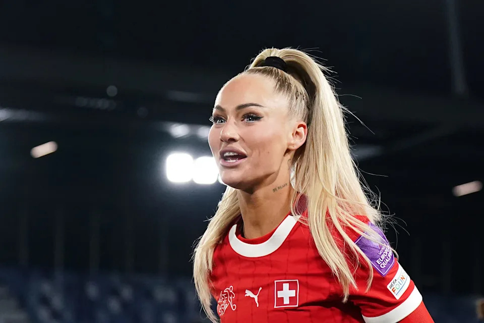 Alisha Lehmann of Switzerland after the 2027 FIFA Women's World Cup Qualifier match between Switzerland and Northern Ireland.
