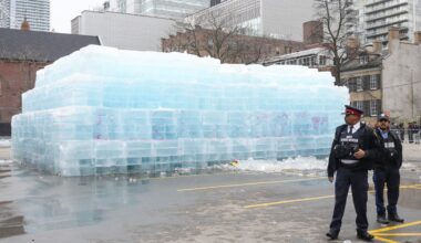 Drake fans continue to visit 'Iceman' structure as it's melted down by Toronto fire