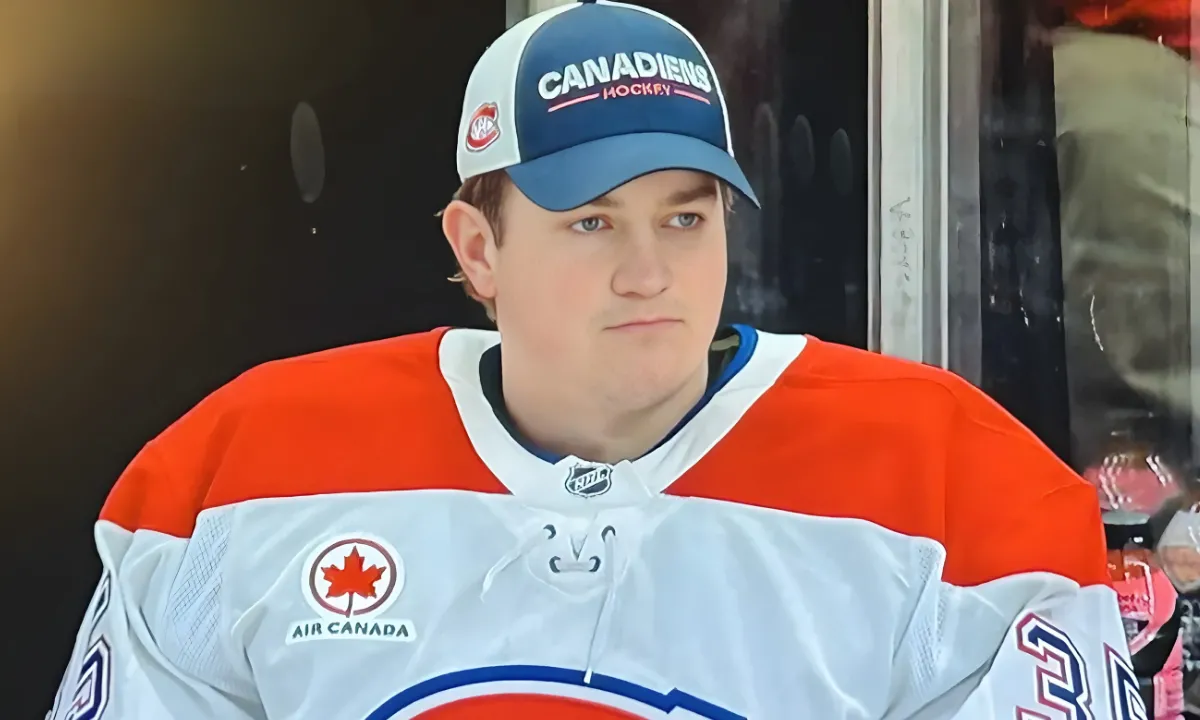 Photo of Canadiens goalie Samuel Montembeault.