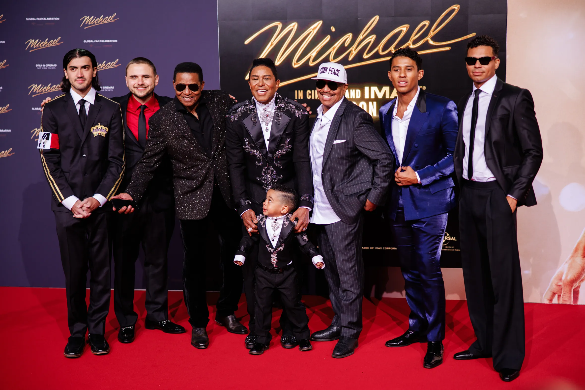 Members of the Jackson family at the premiere of the film 'Michael' in Berlin.
