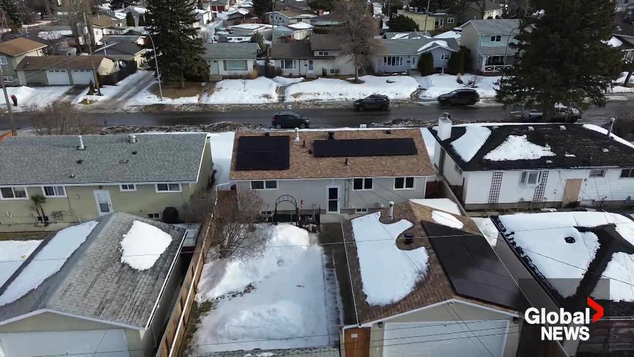 Click to play video: 'Edmonton homeowner worries neighbouring 8-plex infill will block his solar panels'