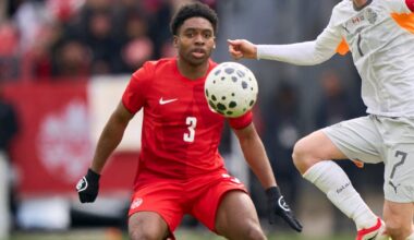 Canada’s Ralph Priso exits early against Tunisia after suffering apparent injury