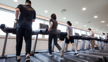 People exercise at a gym in southern Seoul on June 30, 2025. [NEWS1]