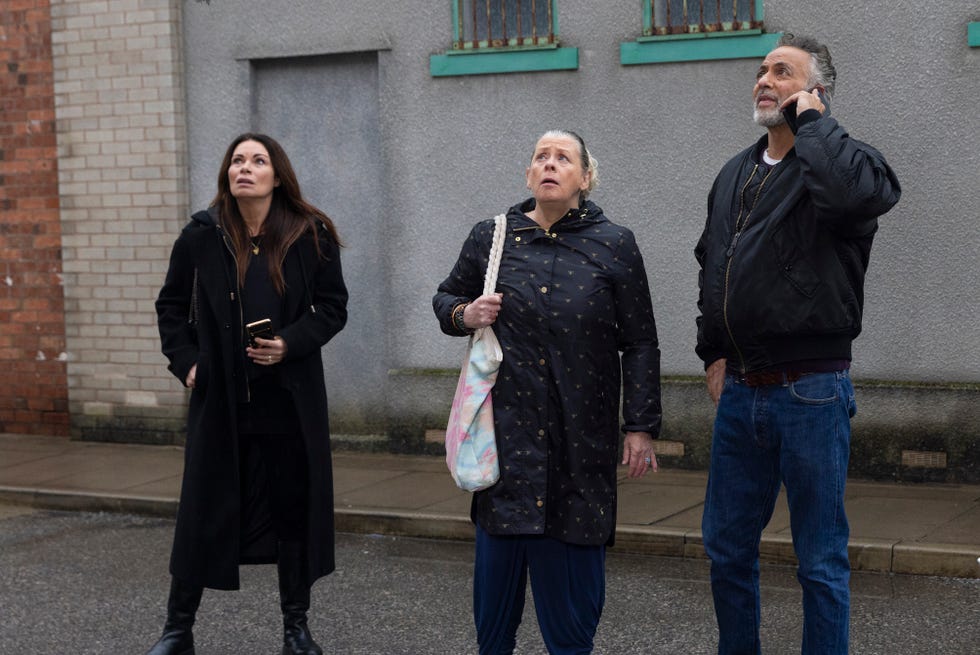EMBARGOED UNTIL 07/04/2026 00:01 Carla Connor, Bernie Winter, Dev Alahan, Coronation Street carla connor, bernie winter, dev alahan, coronation street
