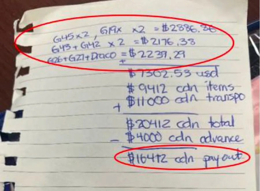 U.S. federal agents seized a handwritten ledger from a storage unit linked to gun smuggler Erhan John Er in Sarasota, Fla.