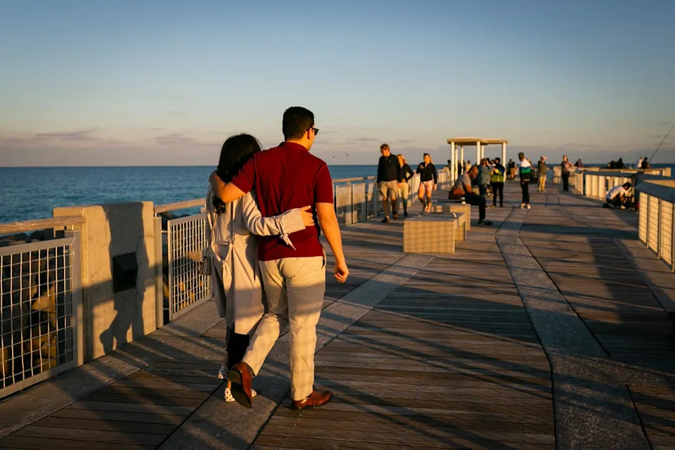 People don’t need to sprint to improve their heart health and reduce their risk of developing cardiovascular disease. A brisk 30-minute walk will do, the Mayo Clinic says (AFP via Getty Images)