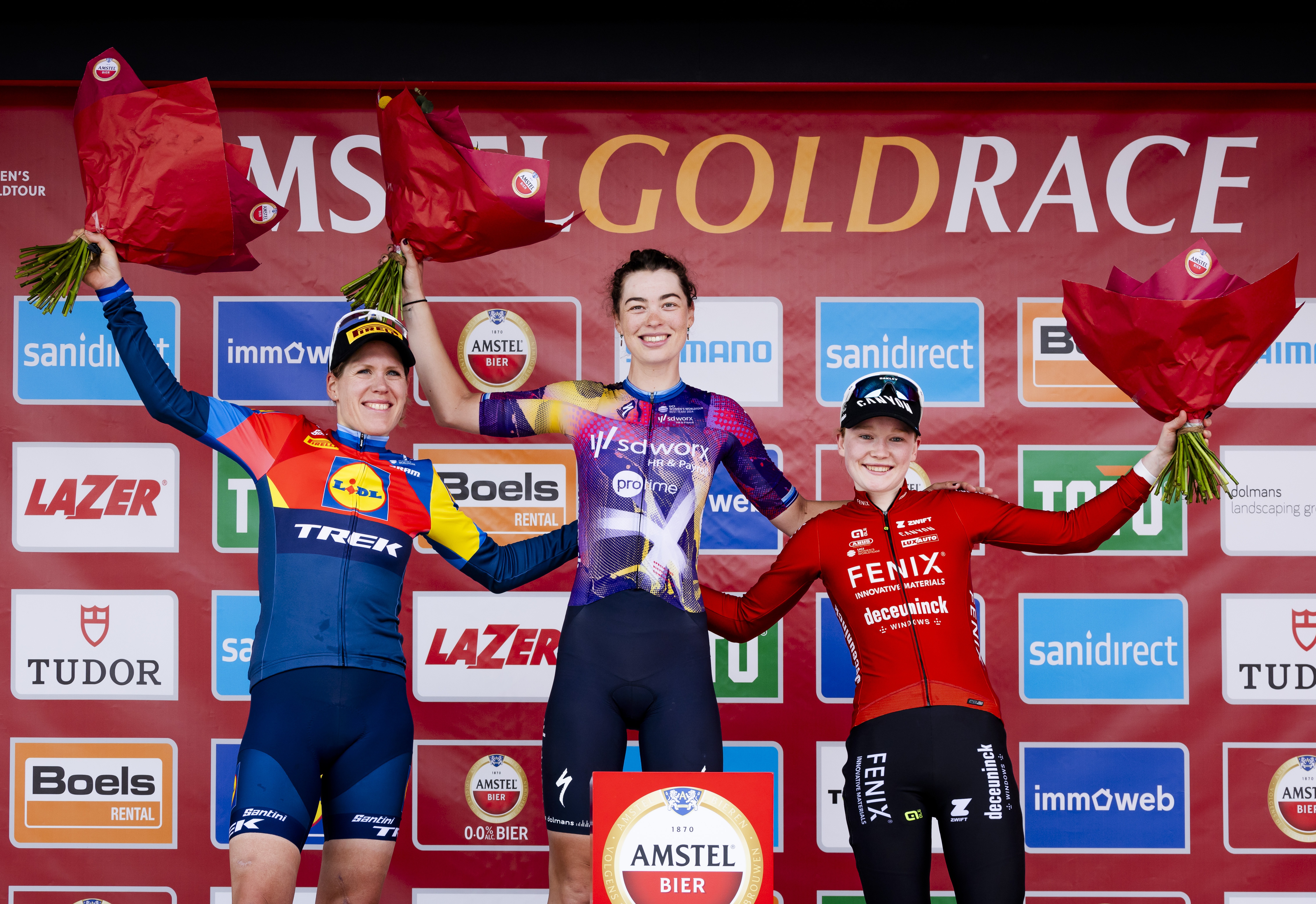 The final podium of Amstel Gold Race Women 2025