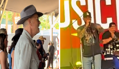 Tom Hanks Rocks Along to Son Chet's Stagecoach Performance