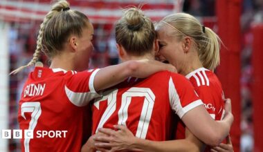 Franziska Kett celebrates equalising