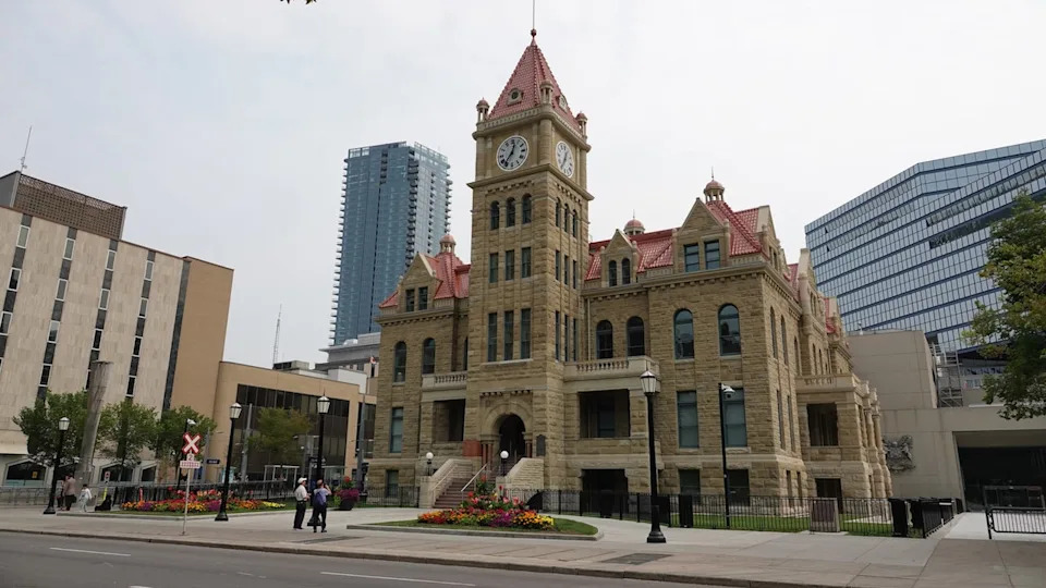 Historic Calgary City Hall. The circa 1910 building underwent a four year restoration project starting in in 2016.