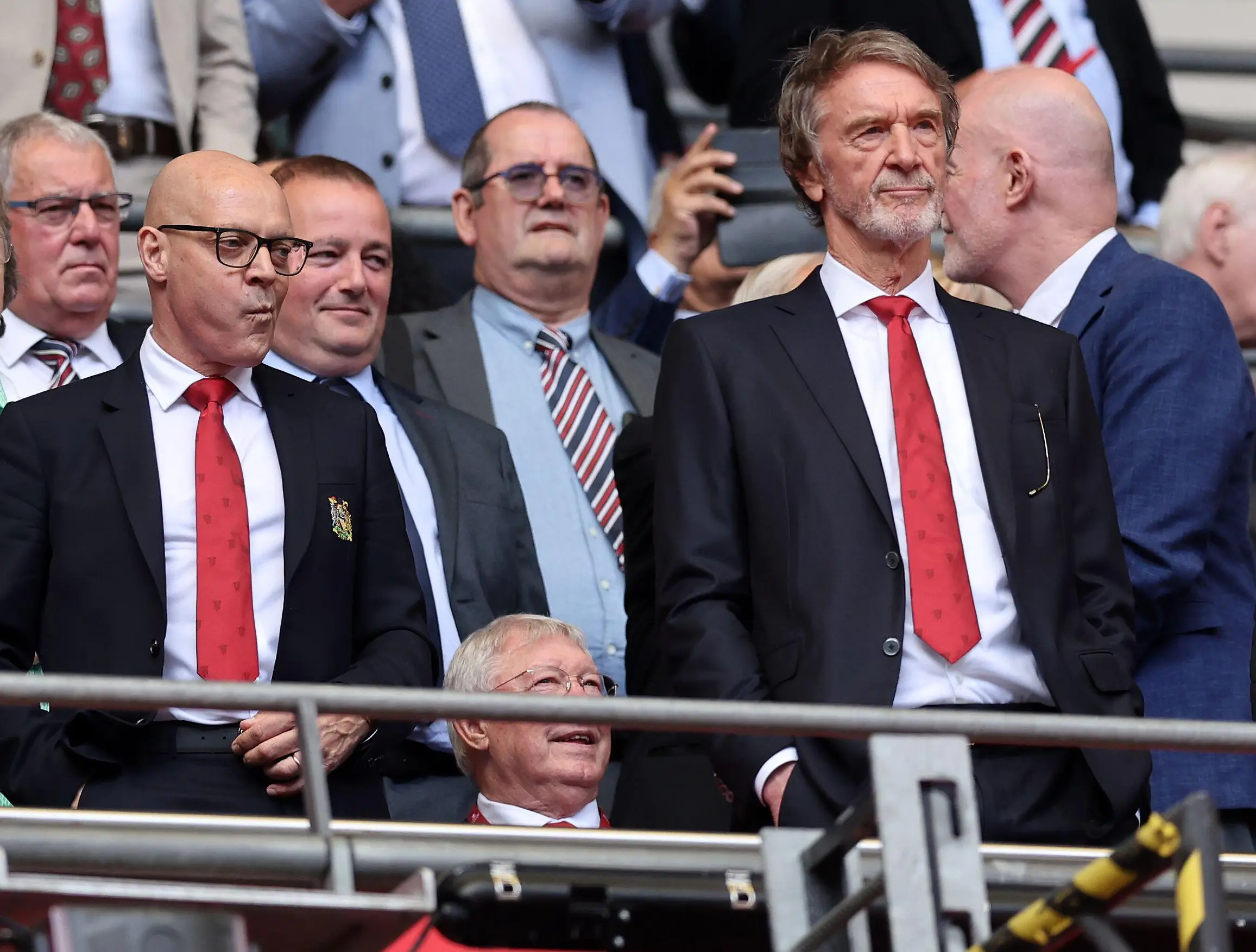 Dave Brailsford and Sir Jim Ratcliffe at Wembley Stadium during The FA Cup match.