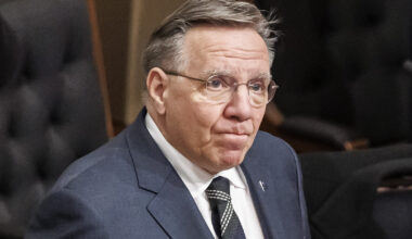 François Legault in the National Assembly.