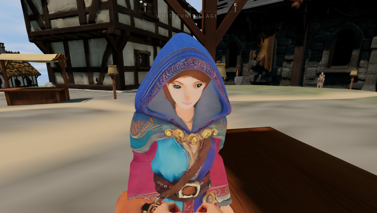 An AI-generated character in a fantasy RPG world made with Tesana.