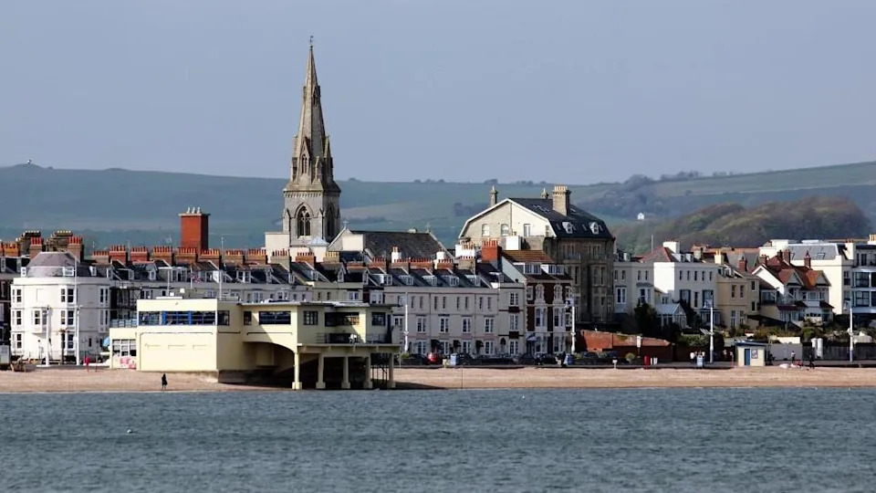 View of Weymouth seafront from the peninsula