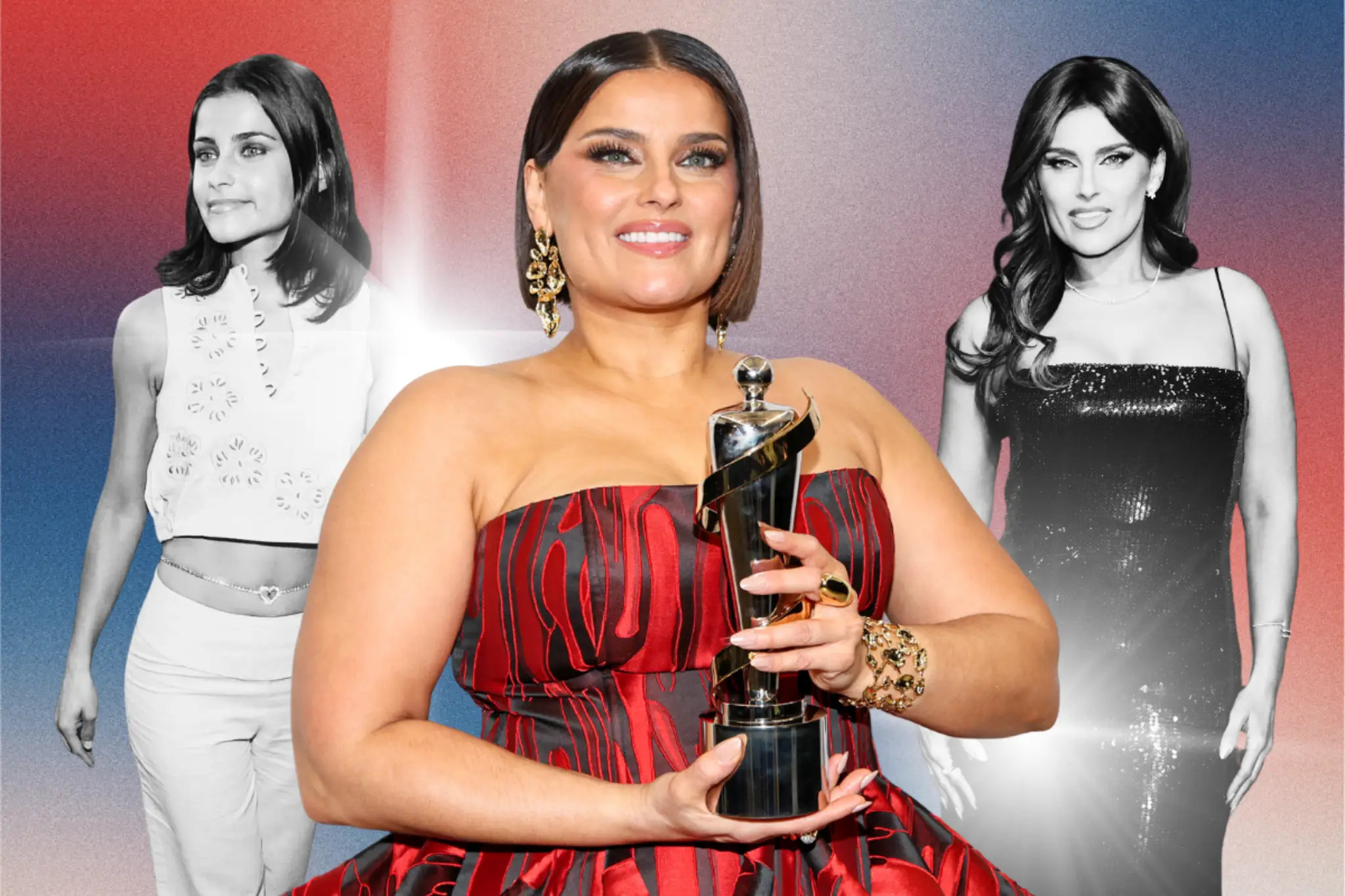 Nelly Furtado's body has been a topic of conversation throughout her career. (Image via Getty Images/Yahoo Canada Illustration)
