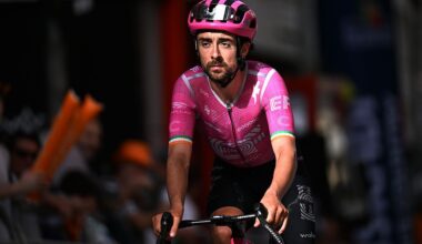 Ben Healy of Ireland and Team EF Education - EasyPost crosses the finish line during the 65th Itzulia Basque Country 2026, Stage 5 that was 176.2km. (Photo by Tim de Waele/Getty Images)