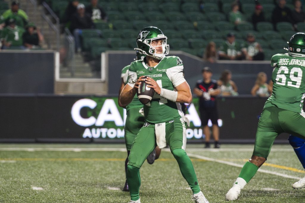 Trevor Harris: Jack Coan in conversation to be QB heir apparent in Saskatchewan