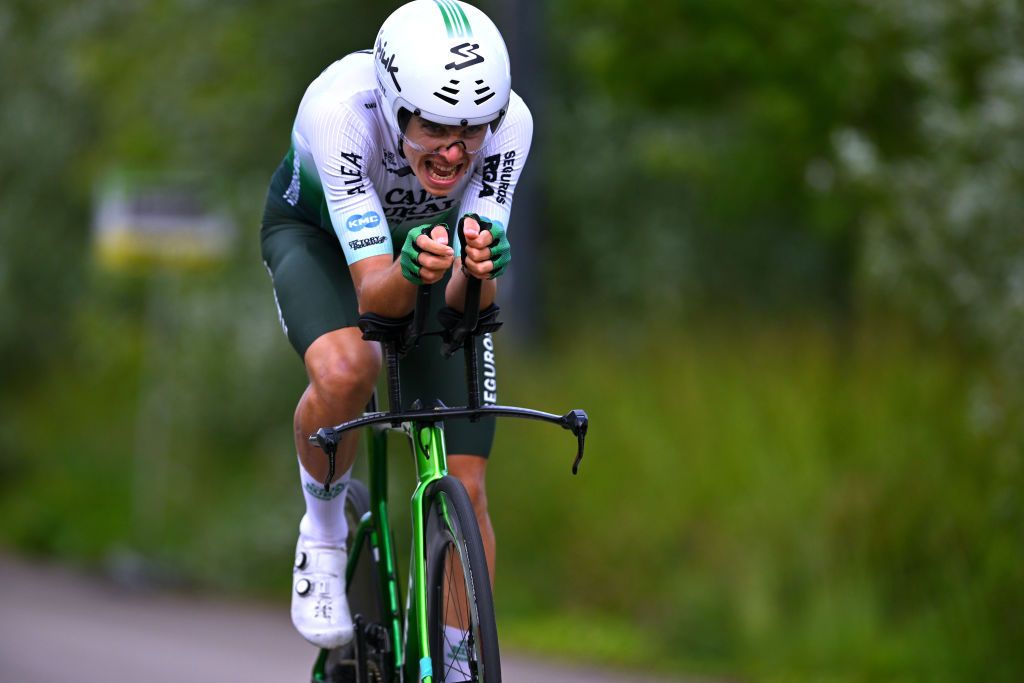 Jaume Guarde&ntilde;o during a race in 2024