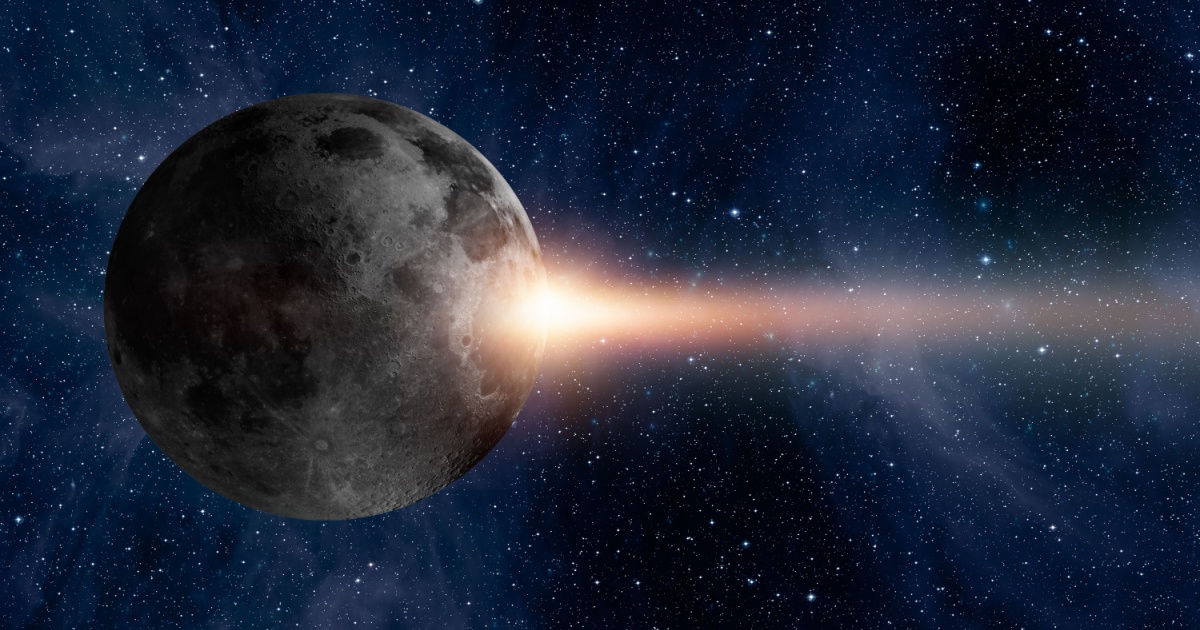 Asteroid hitting moon