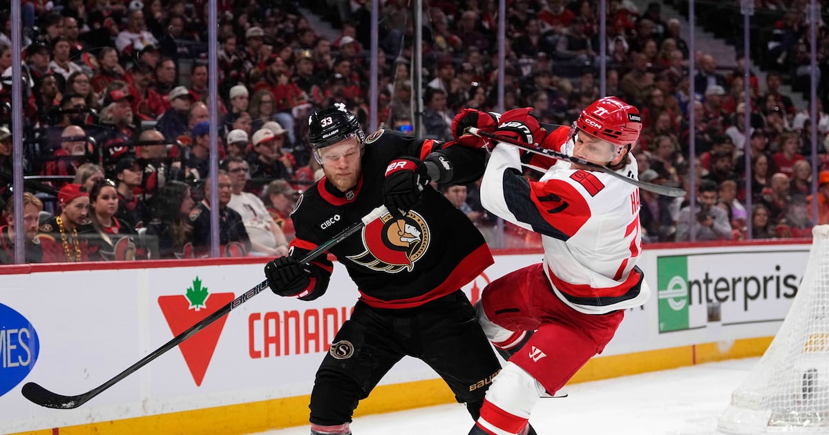 Ottawa Senators, Carolina Hurricanes tied after first period in Game 4
