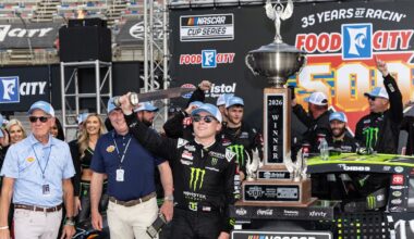Ty Gibbs earns first NASCAR Cup victory at Bristol, beating Kyle Larson and Ryan Blaney