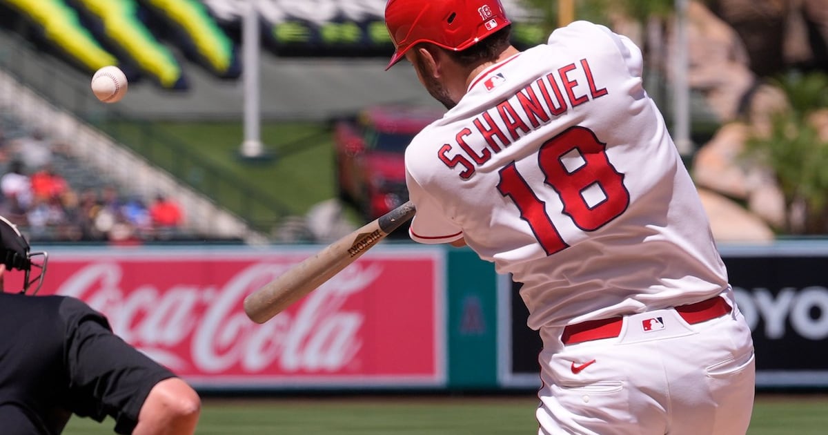 Trout ties Anderson with 796th extra-base hit, Schanuel drives in 4 runs as Angels beat Toronto 7-3