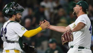 Shea Langeliers, Jacob Wilson homer as Athletics beat Texas Rangers to sit atop AL West for first time since 2021