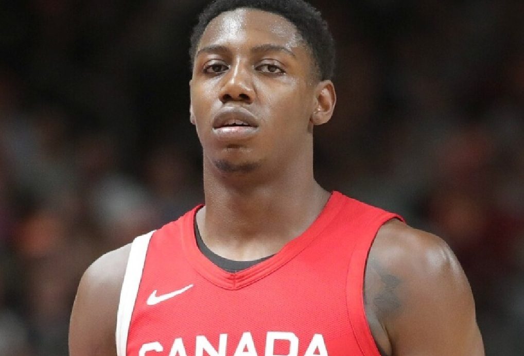 mississauga basketball player sees first nba playoff action with toronto raptors.