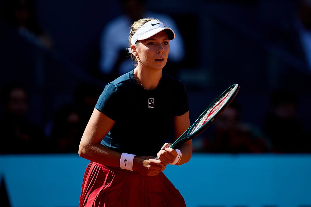 Katie Boulter in the second round of the 2025 Mutua Madrid Open
