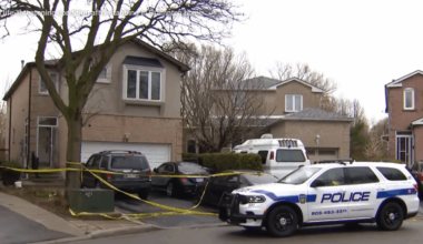 Peel Regional Police say the attack happened just before 11 p.m. at a residence on Hummingbird Court, near Steeles Avenue and Hurontario Street. Photo: CityNews.