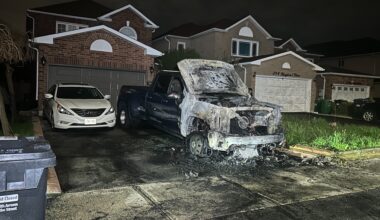 Another tow truck set ablaze in Brampton overnight