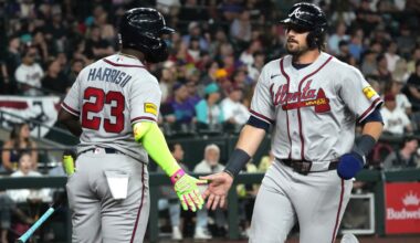 MLB roundup: Braves beat Diamondbacks 17-2 after eight-run fifth inning