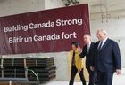 Prime Minister Mark Carney, centre, walks with Toronto Mayor Olivia Chow, left, and Ontario Premier Doug Ford as they make an announcement regarding housing and affordability at a new condo development in Toronto on Monday, March 30, 2026.