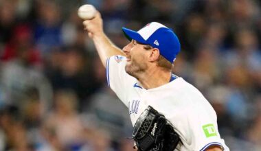 Blue Jays' Max Scherzer removed after two innings vs. Dodgers