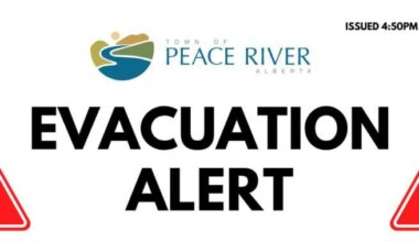 Residents of Peace River warned of possible flooding, to be ready to evacuate