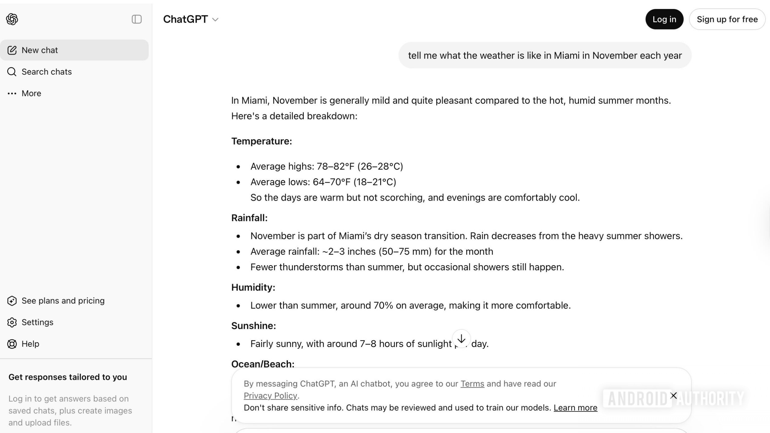 ChatGPT example ChatGPT example