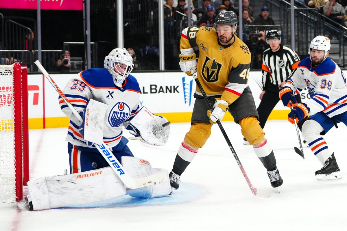 Connor Ingram Edmonton Oilers Tomas Hertl Vegas Golden Knights
