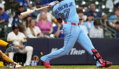 Toronto Blue Jays batter Brewers’ bullpen to win in 10 innings as Milwaukee drops sixth straight